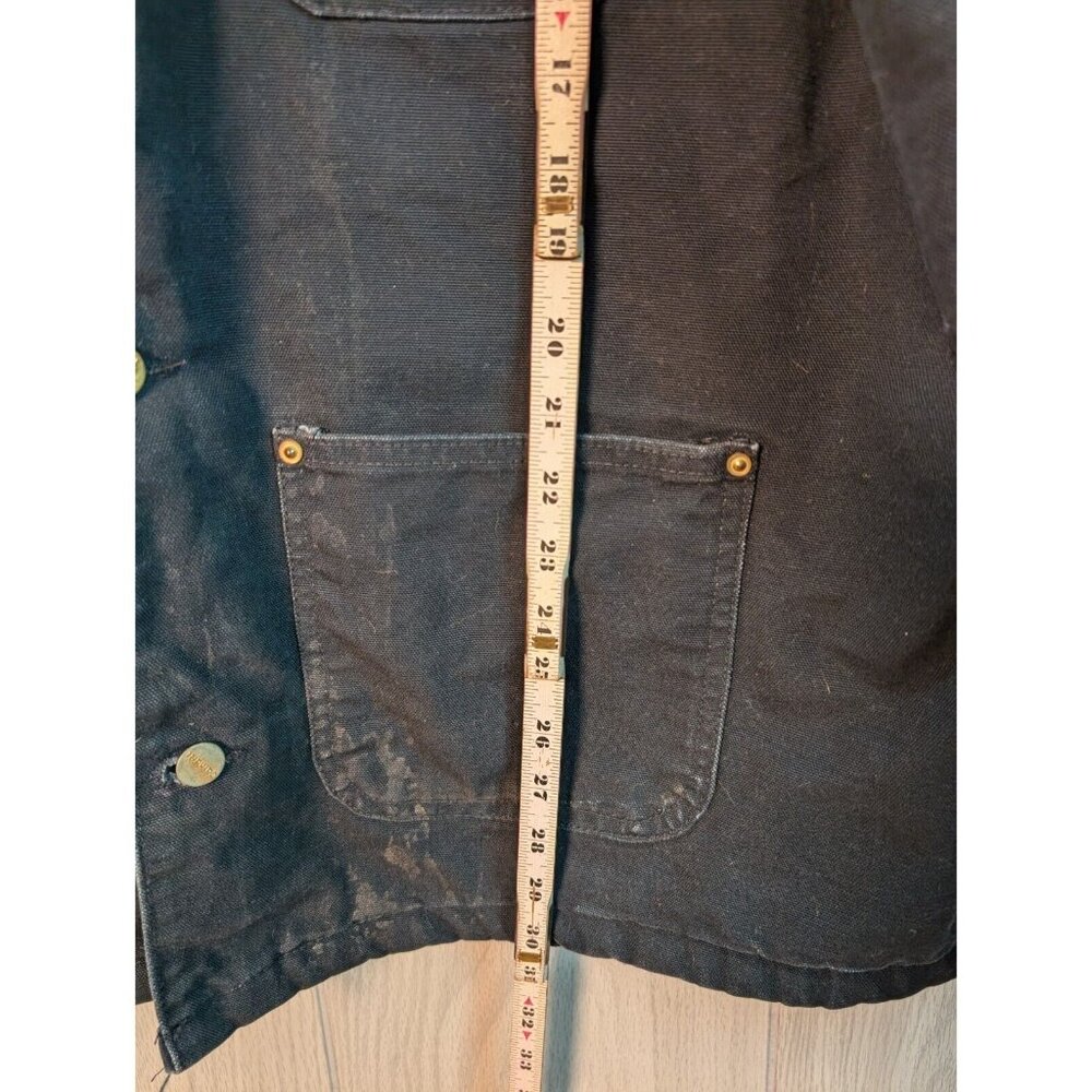 Vtg Carhartt C01 Blanket Lined Coat Jacket Mens 44 Black Union USA Embroidered - Picture 9 of 10